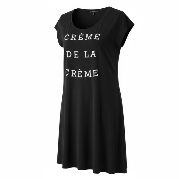 Tart Other - TART L Black Sleep Tee Sleep Shirt Tunic Dress Crème De La Crème R $40